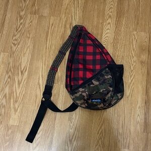 Stylish Kavu Red and Camouflage Sling Bag